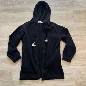 Loft Black Sweater With Tassles-Size S